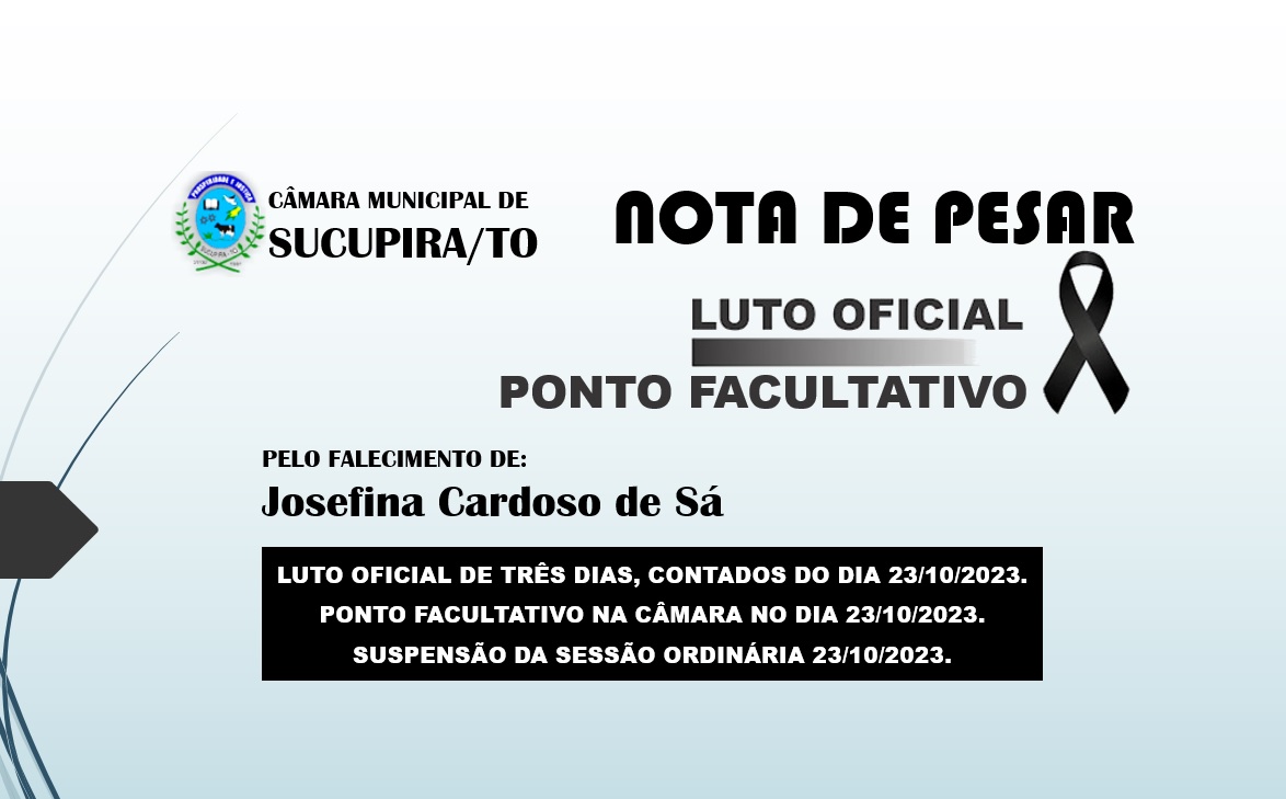 Luto Oficial e Ponto Facultativo